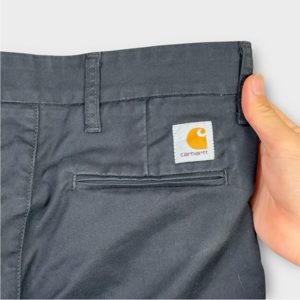 CARHARTT WIP SID Pant Mens 30x32 BLACK Straight Slim Fit Chino Pants Work Wear - Picture 7 of 14